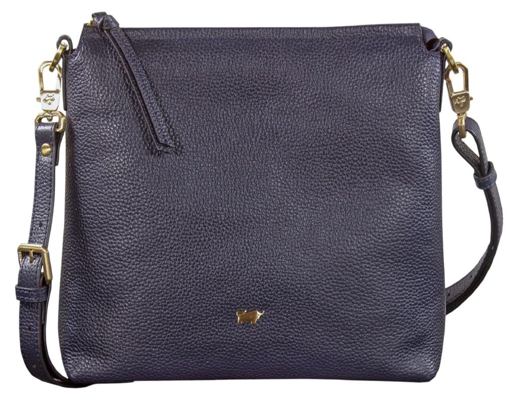 Sac bandoulière HANNA, modèle M, couleur bleu, pour femmes, Image du produit 