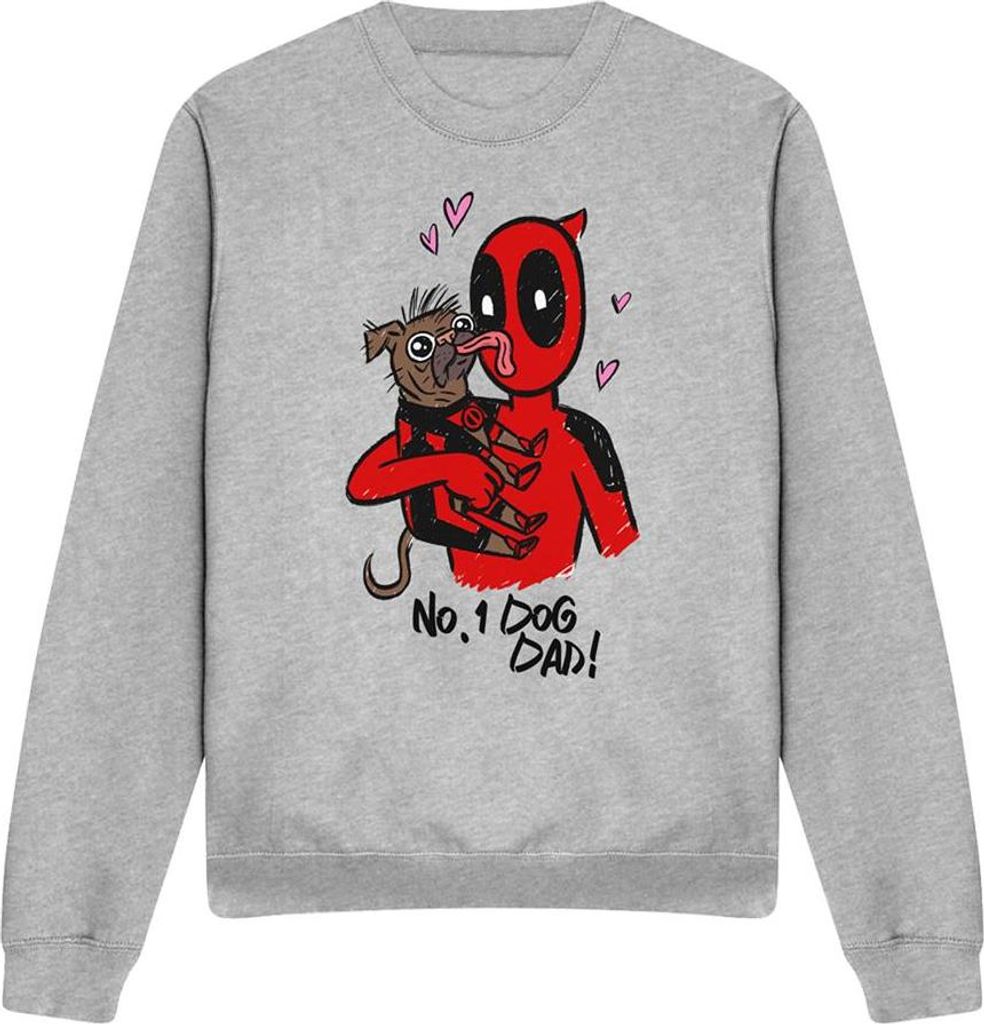 Deadpool & Wolverine - T-Shirt für Herren/Damen Uni, Langärmlig TV23564 (S) (Grau meliert)