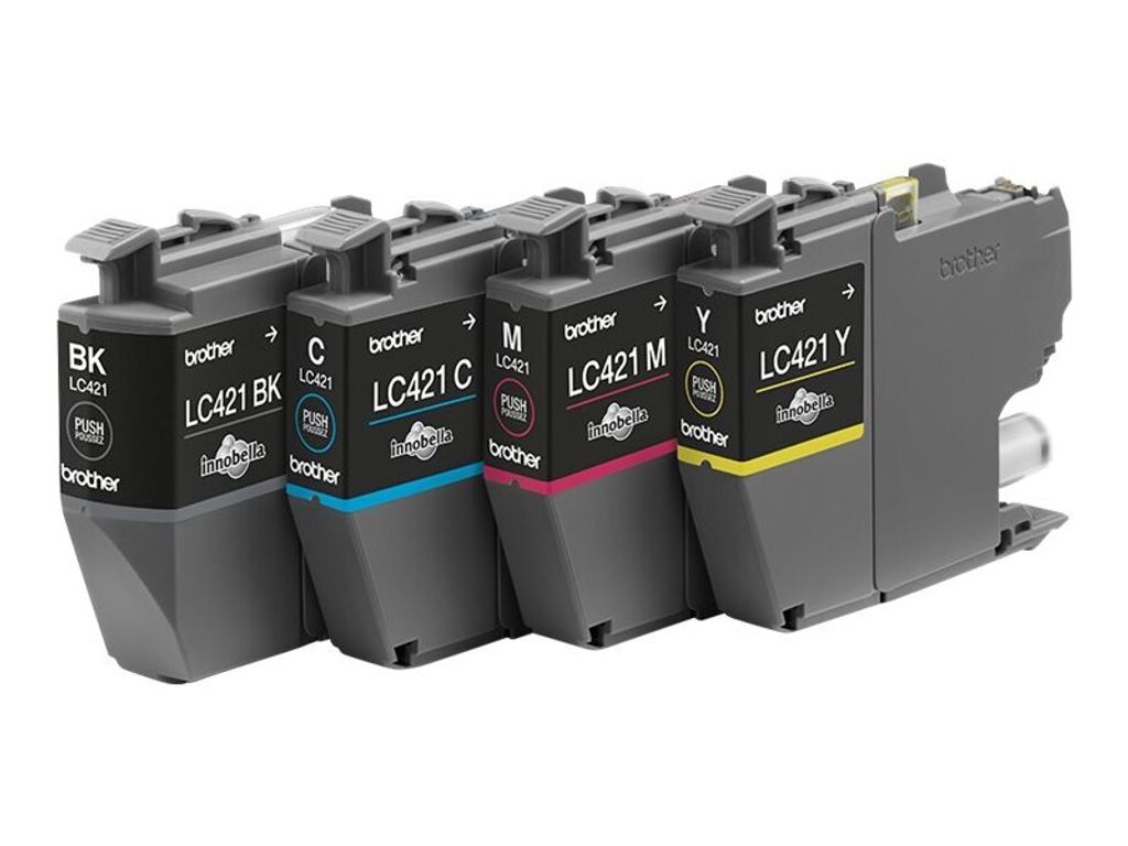 Brother LC421 Value Pack - 4er-Pack - Schwarz, Gelb, Cyan, Produktbild 