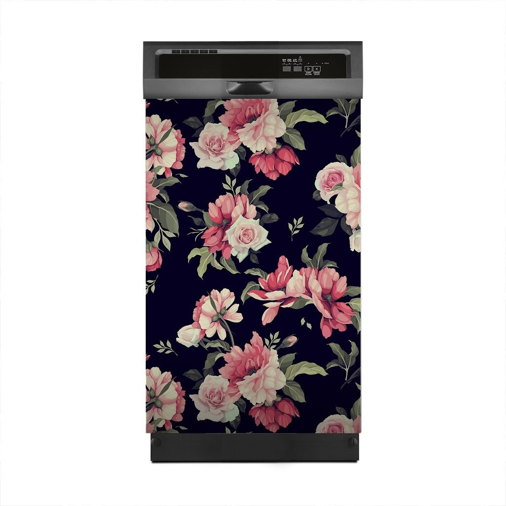 Magnete Dekorative 45x70 cm Küche Magnetmatte Spülmaschine - Blümchenmuster mit Blumen