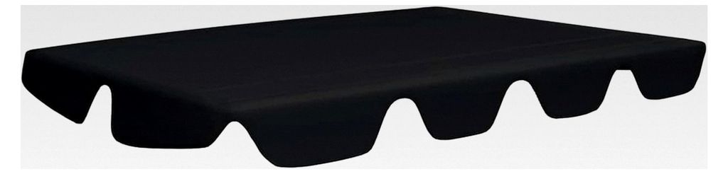 Ersatzdach für Hollywoodschaukel, Schwarz 150/130x70/105 cm