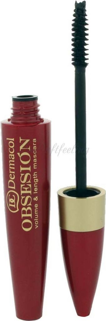 Dermacol Obsesión Volume & Length Mascara Wimperntusche für verlängerte Wimpern und Volumen 01 Black 9 ml