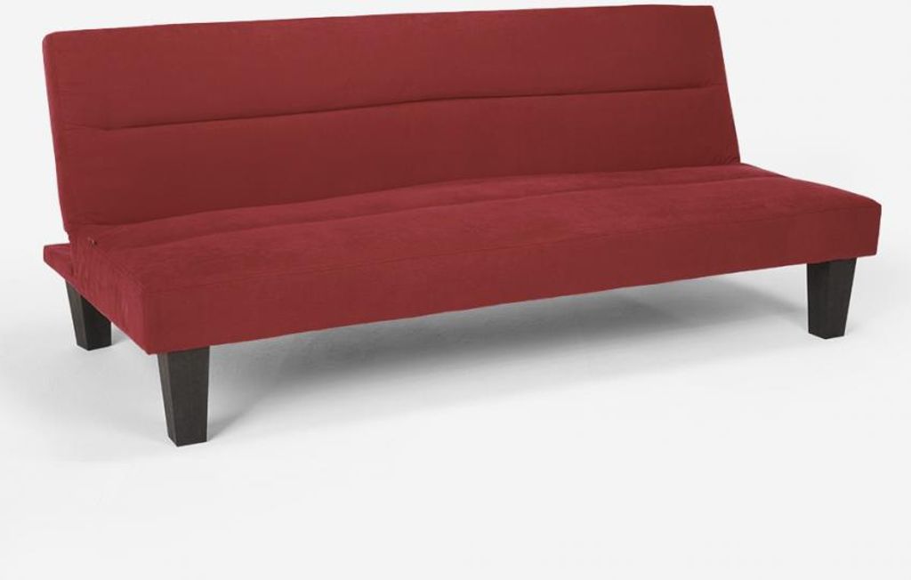 Ametista Rainbow 2-Sitzer Schlafsofa aus Samt und Mikrofaser in modernem Design - Rot