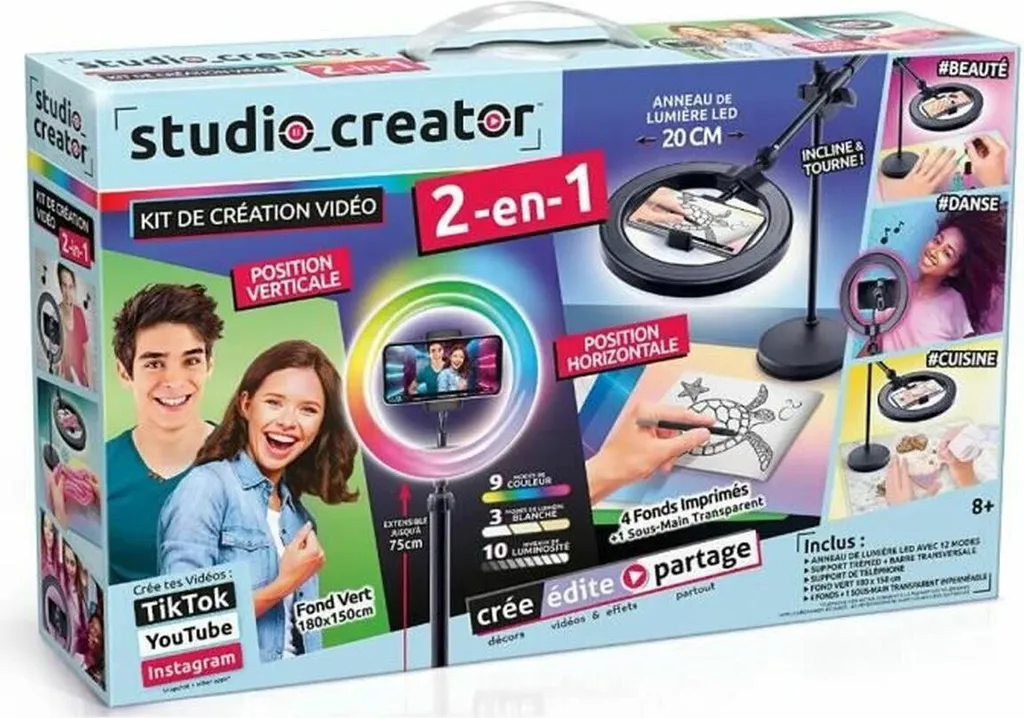 Kit de Dessin Canal Toys 2 in 1 Video Studio Photo et Vidéo complet