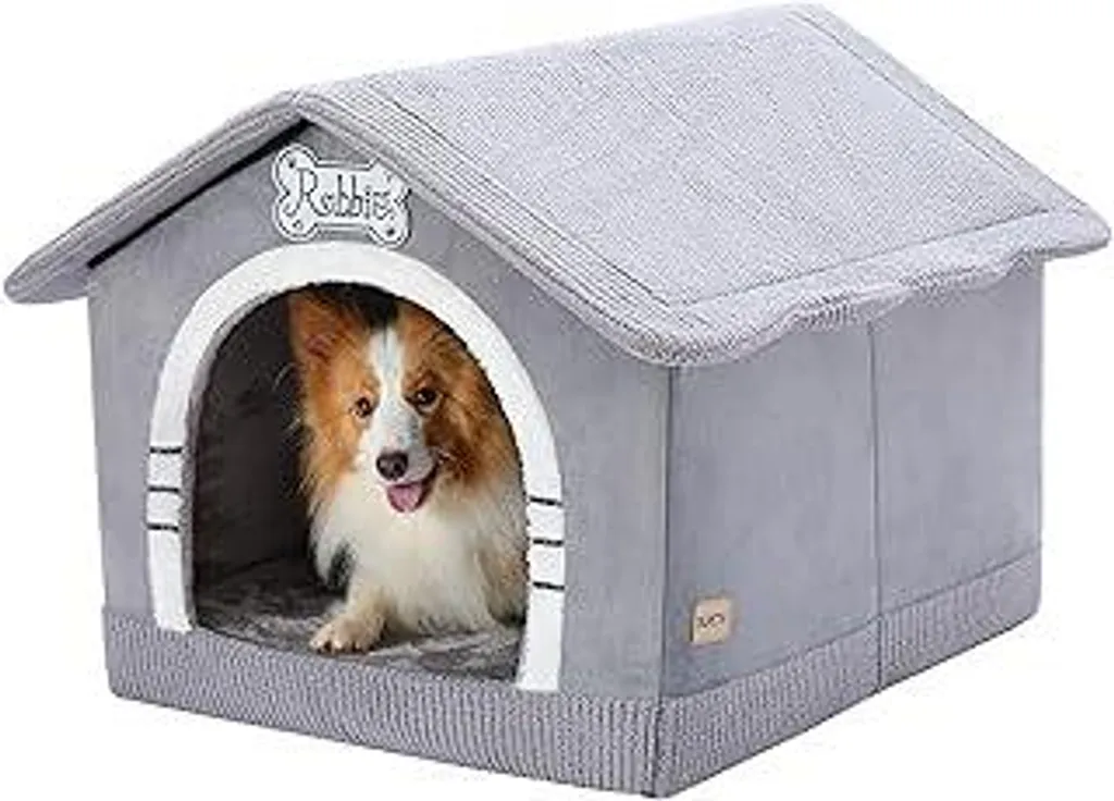 Letto per Cani Jiupety 2XL Design Moderno Grigio 76x66x64 cm