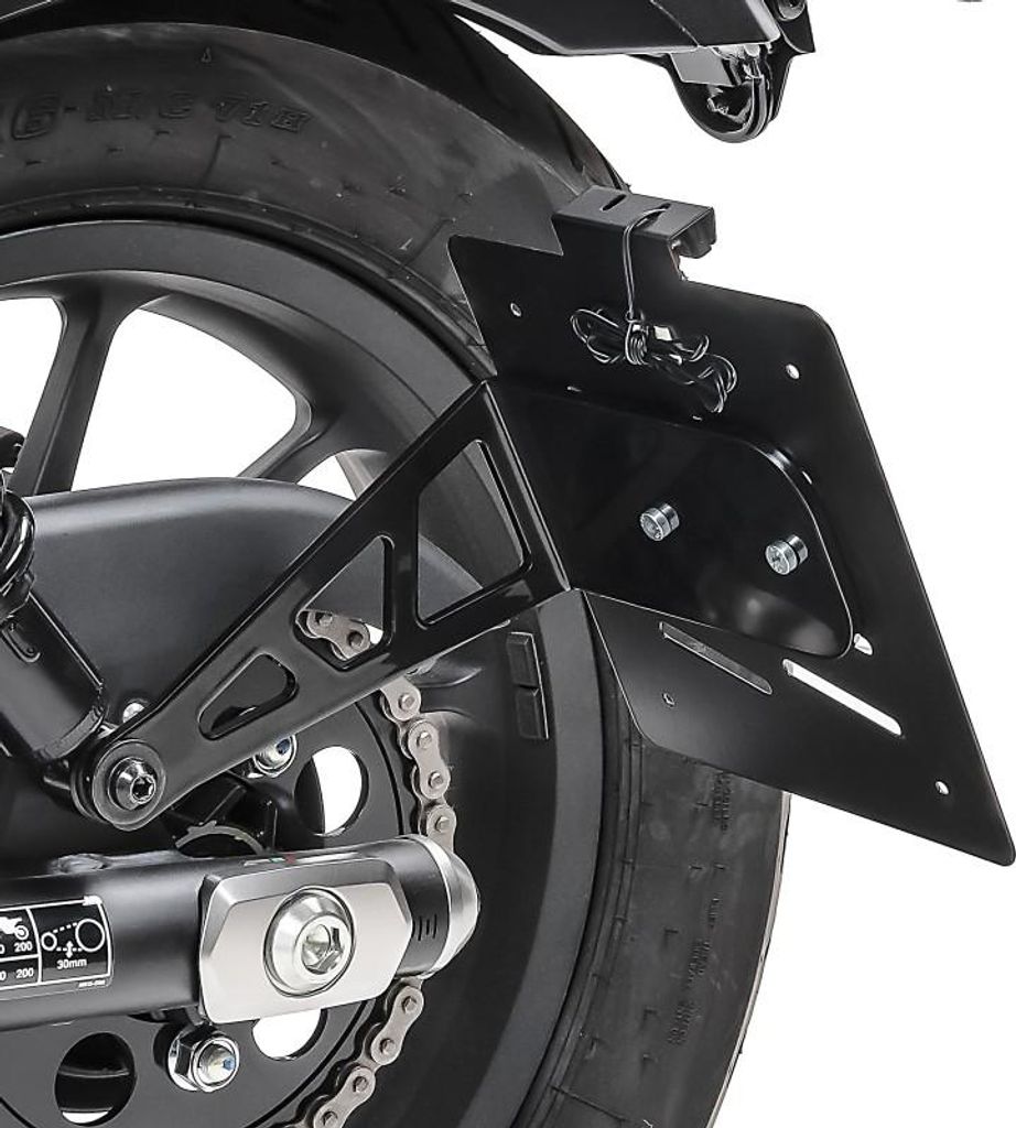 Kennzeichenhalter seitlich L für Honda Rebel 500 17-25 schwarz