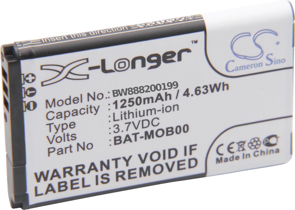 vhbw Akku kompatibel mit Honeywell Captuvo SL62 Enterprise Sled Handheld Computer Scanner (1250 mAh, 3,7 V, Li-Ion)