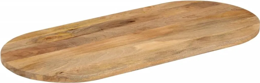 Piano Tavolo Ovale 120x50x2,5 cm in Legno di Mango Massiccio vidaXL