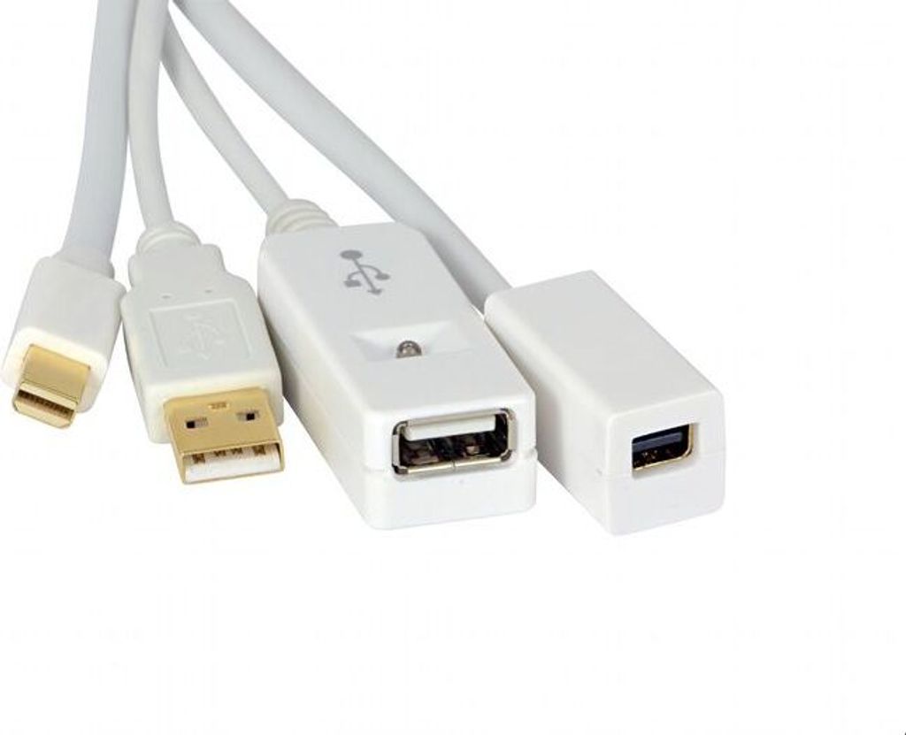 Dr. Bott Mini DisplayPort Extension Pro v2, Verlängerung mit USB, 3 m