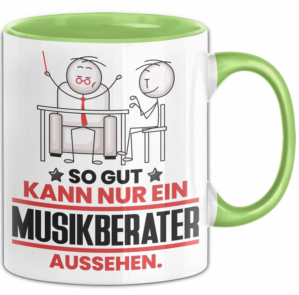Musikberater Geschenk Tasse So Gut Kann Nur Ein Musikberater Aussehen Geschenkidee Kaffee-Becher (Grün)