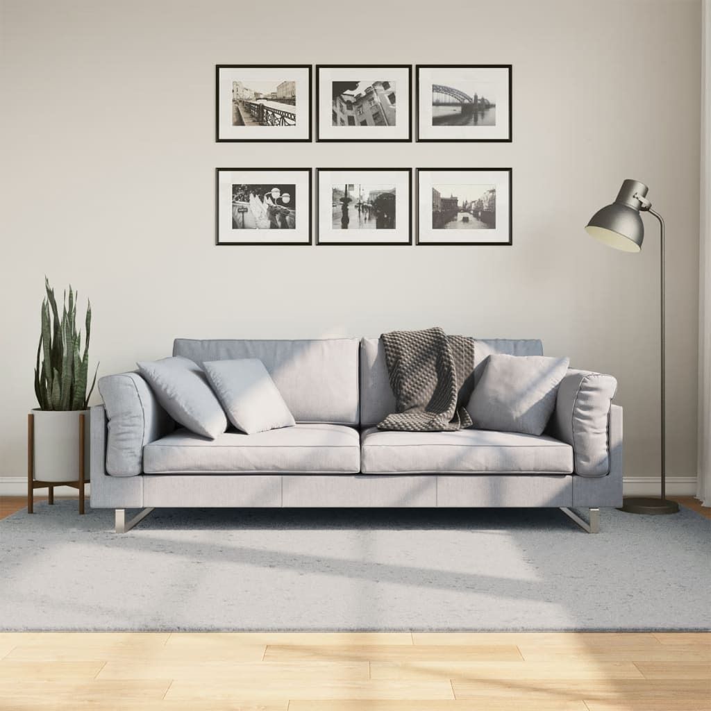 Teppich HUARTE Kurzflor Weich und Waschbar Grau 160x230 cm Produktbild 