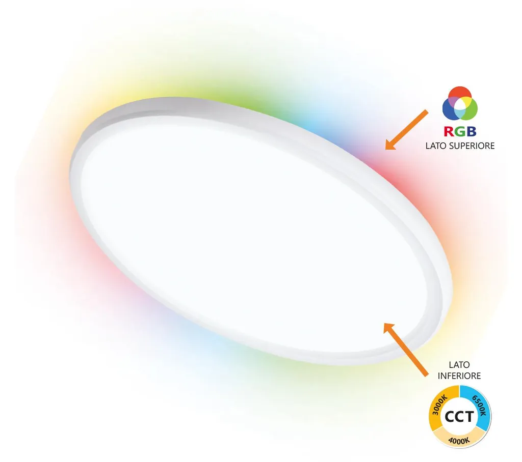 Plafonnier LED Wi-Fi Alcapower pour Salle de Bain et Cuisine IP54 RGB