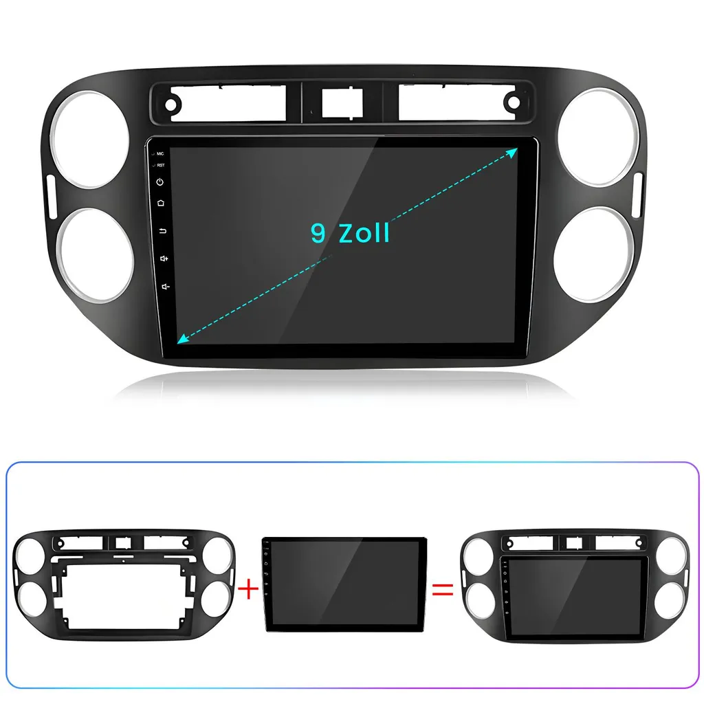 Autoradio Android 13 per VW Tiguan 2007-2016 CarPlay Android Auto GPS - 17