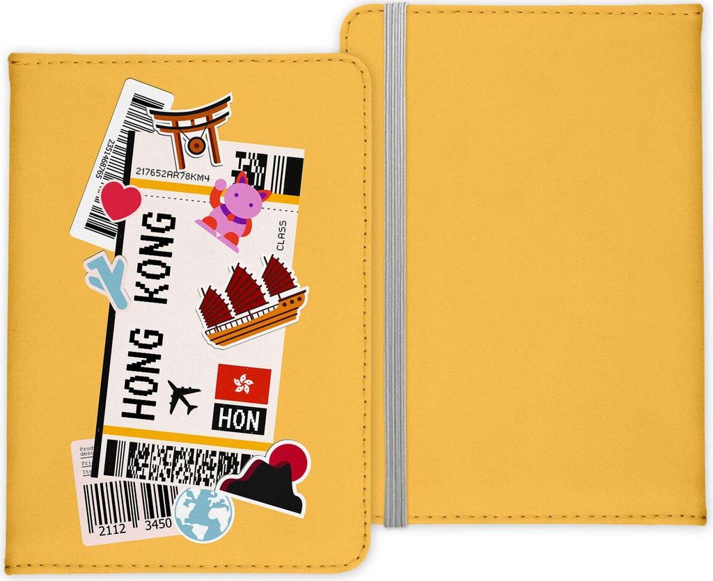 22Feels Hongkong Souvenir Reisepasshülle Organizer Reisen Gadgets Asien Urlaub Kunst-Leder Etui Cover Frauen Männer Kinder