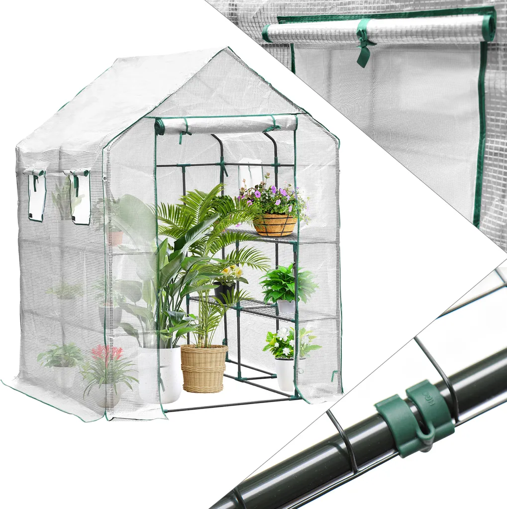 TolleTour Serra per Pomodori 143x143x195 cm - Bianco Protezione Piante