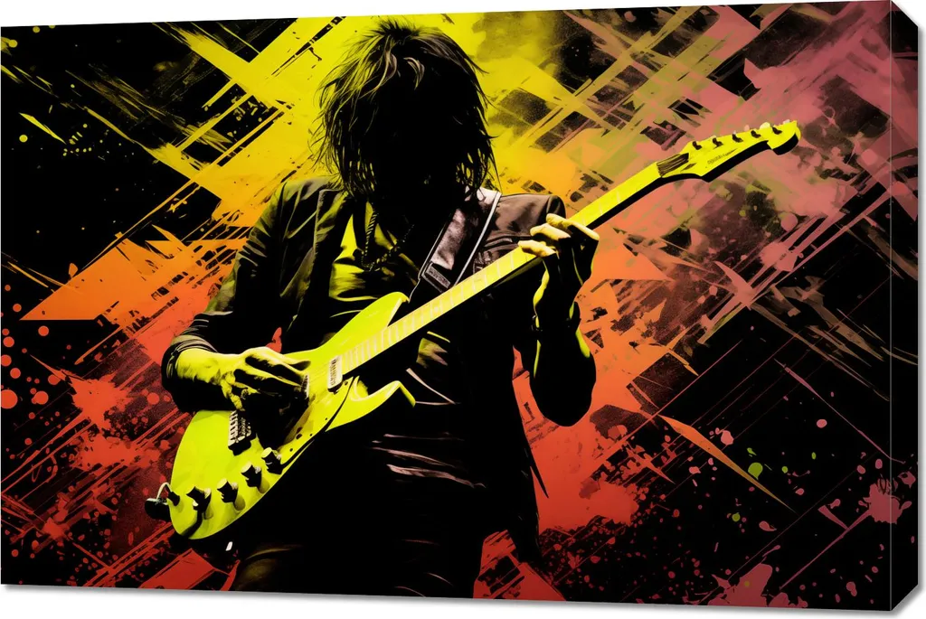 Poster Guitare Électrique Artistique 90x60 cm - Impression Haute Qualité