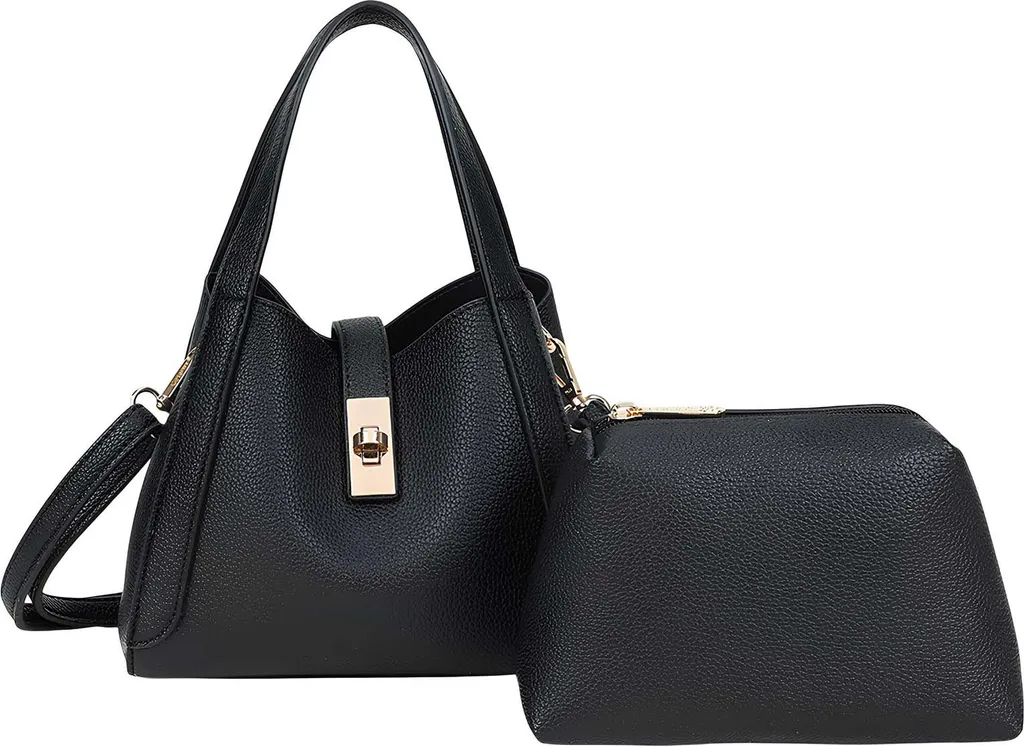 Sac Shopper de Bureau Noir pour Documents A4 et Tablette - Modèle Nora