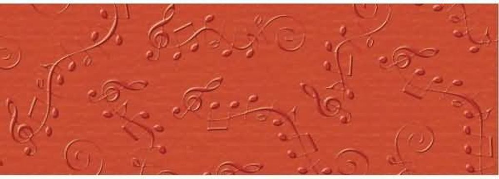 Prägekarton Elegance 220g/qm 23x32cm VE=5 Blatt Partitur hellrot