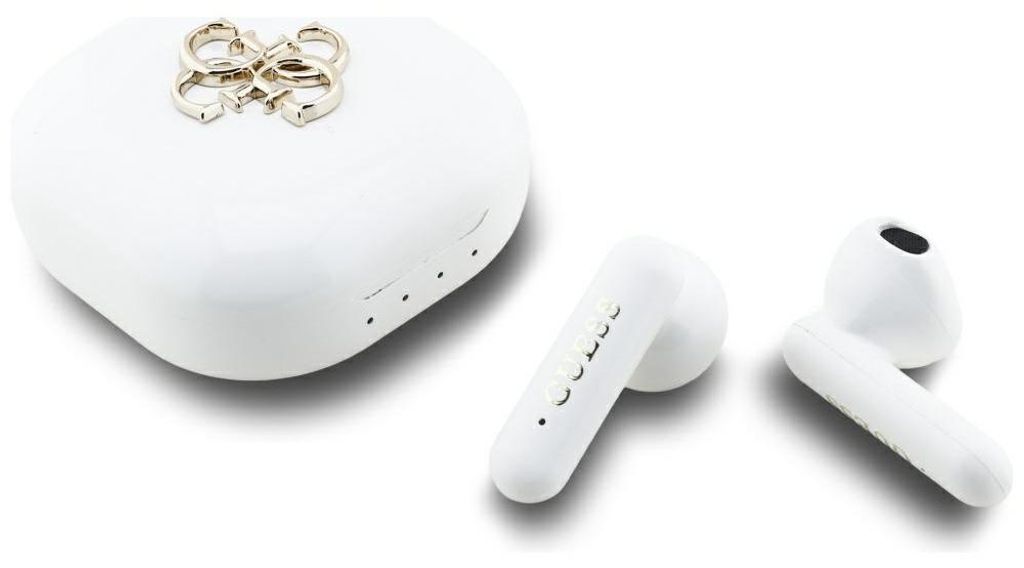 Ecouteurs sans fil TWS Guess 4G Metal Logo blanc Image du produit 