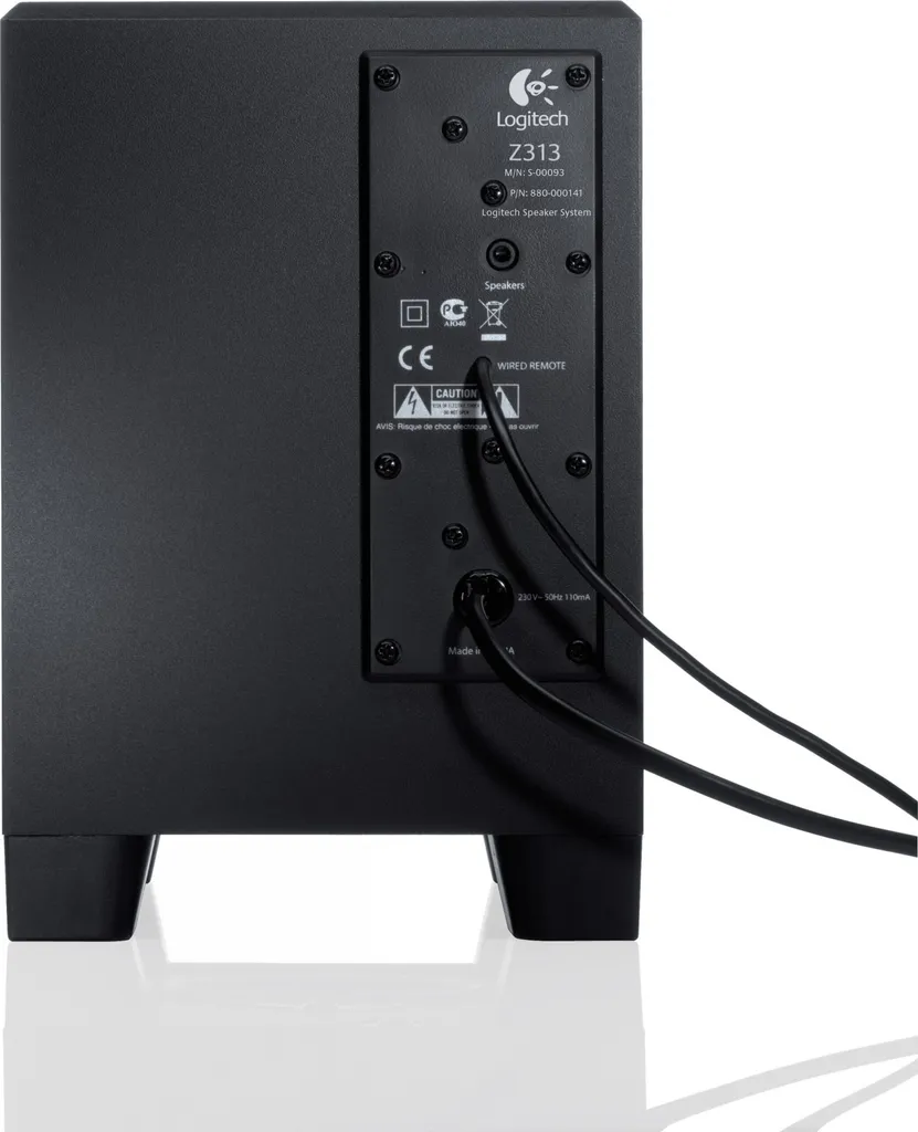 Enceintes PC 2.1 Logitech Z313 Son Multimédia avec Commande Filaire Noir - 14