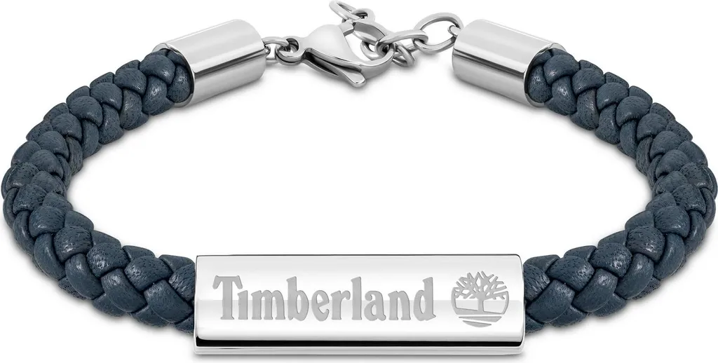 Bracelet Timberland Baxter Lake ajustable en cuir véritable et acier 316L