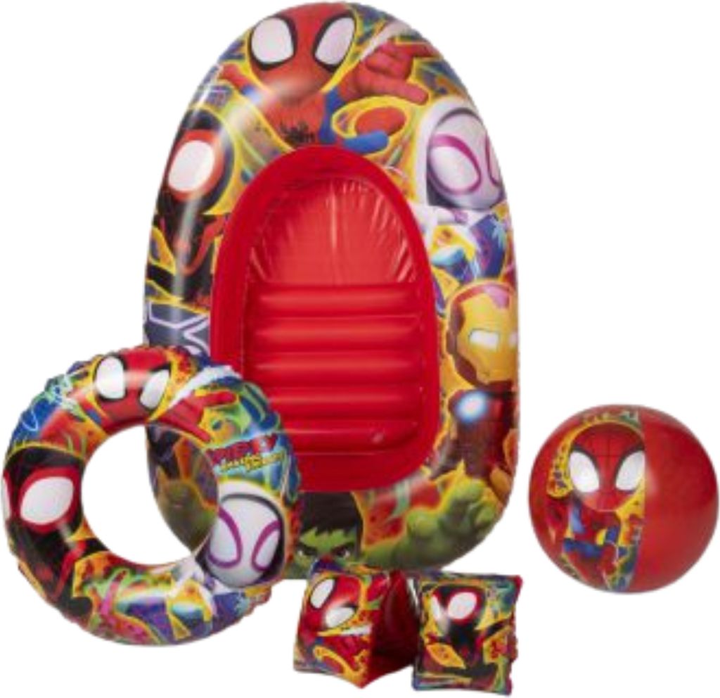 Set da nuoto Spiderman con barca per bambini 4 pezzi Immagine del prodotto 
