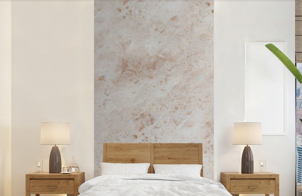 MuchoWow Fototapete für Wohnzimmer oder Schlafzimmer Wandtapete Vinyl Motivtapete Marmor - Muster - Braun - 120x240 cm - Hintergrundbild