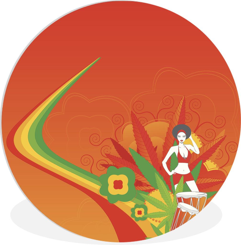 MuchoWow - Wand-Kreis - Wohnzimmer - Bild - Runde - Wanddeko - Dibond - Kunstdrucke
