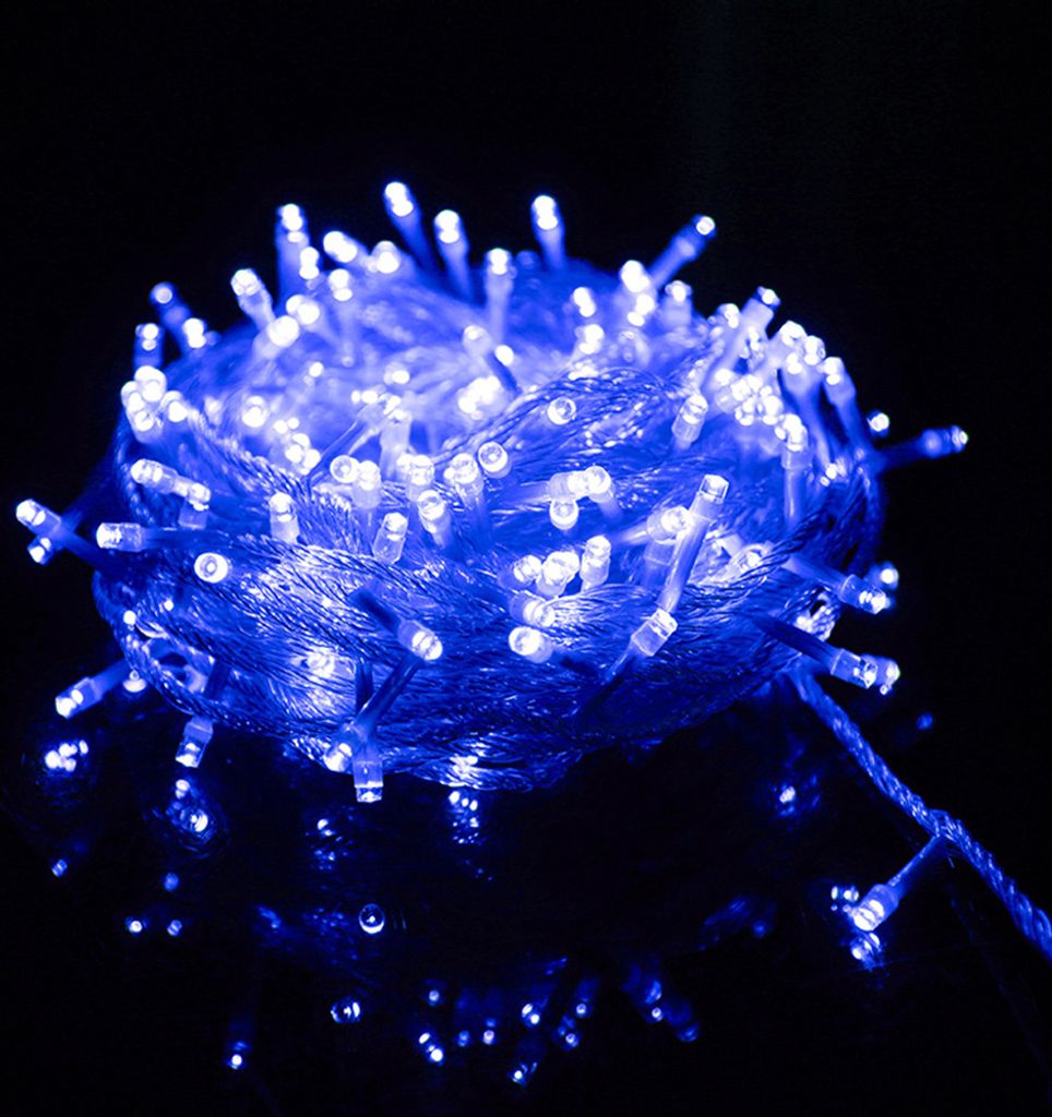 LED Fata luci 100m 1000LEDs blu 8 modalità di luce Indoor Immagine del prodotto 