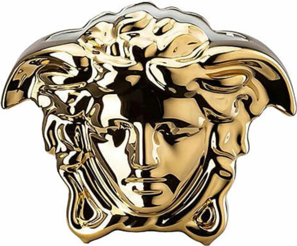 Petit Vase de Luxe en Porcelaine Dorée Medusa Grande Versace 9 cm Or
