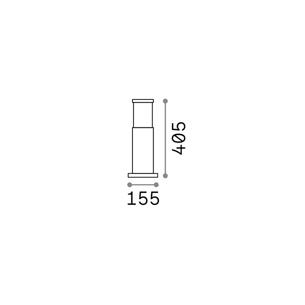 Potelet de jardin moderne anthracite E27 H40cm luminaire extérieur