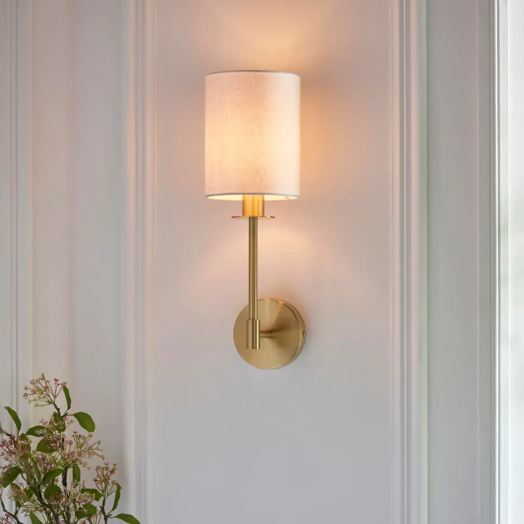 Applique en métal laitonné SANCERRE 40cm, éclairage E14 haute qualité