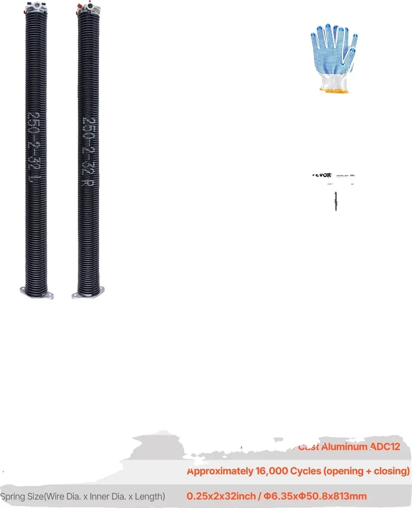 Coppia Molle Garage 32 Pollici 0.250 Filo | Qualità Industriale per il Fai-da-te