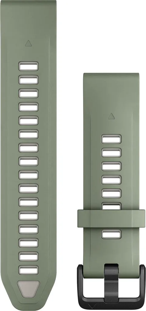 Cinturino Garmin QuickFit 20 Silicone Verde/Grigio per Descent Mk2S