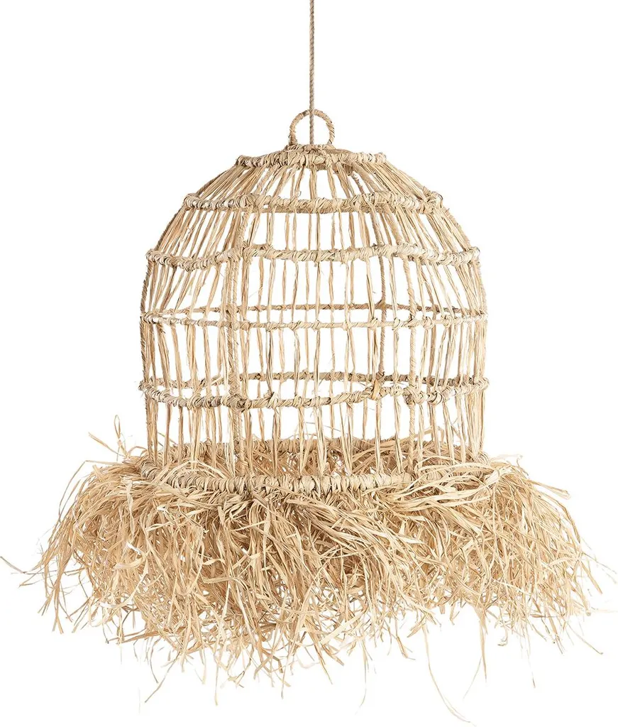 Suspension herbe marron 40x40x65cm pour un éclairage doux et naturel