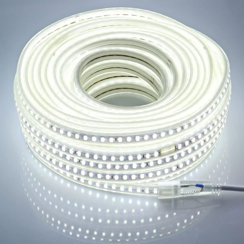 LED páska 20 m 220V-230V studě bílá 6000K se zdrojem a EU Obrázek produktu 