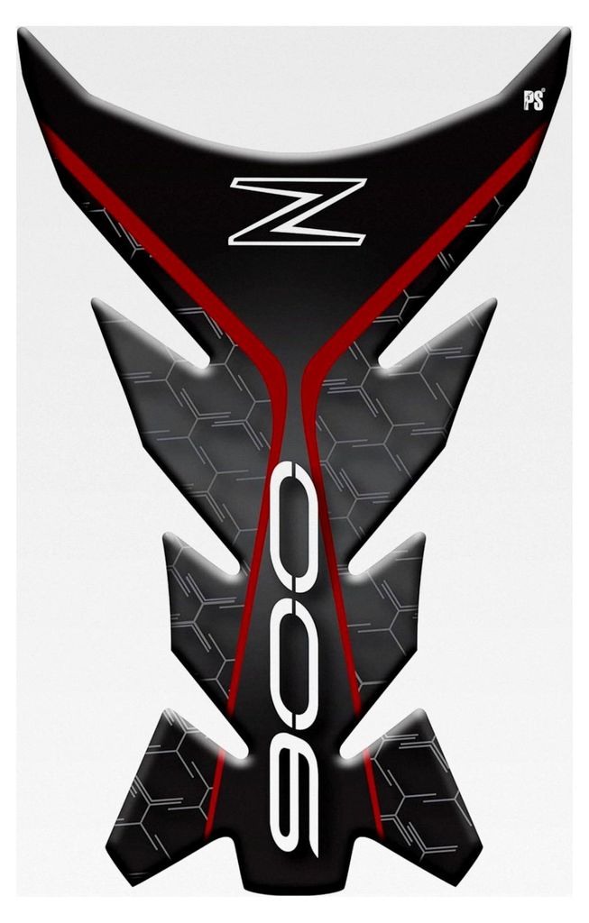 3D-Effekt Aufkleber, Tankschutz aus Harz, kompatibel mit Z900 - Tankpad in Rot