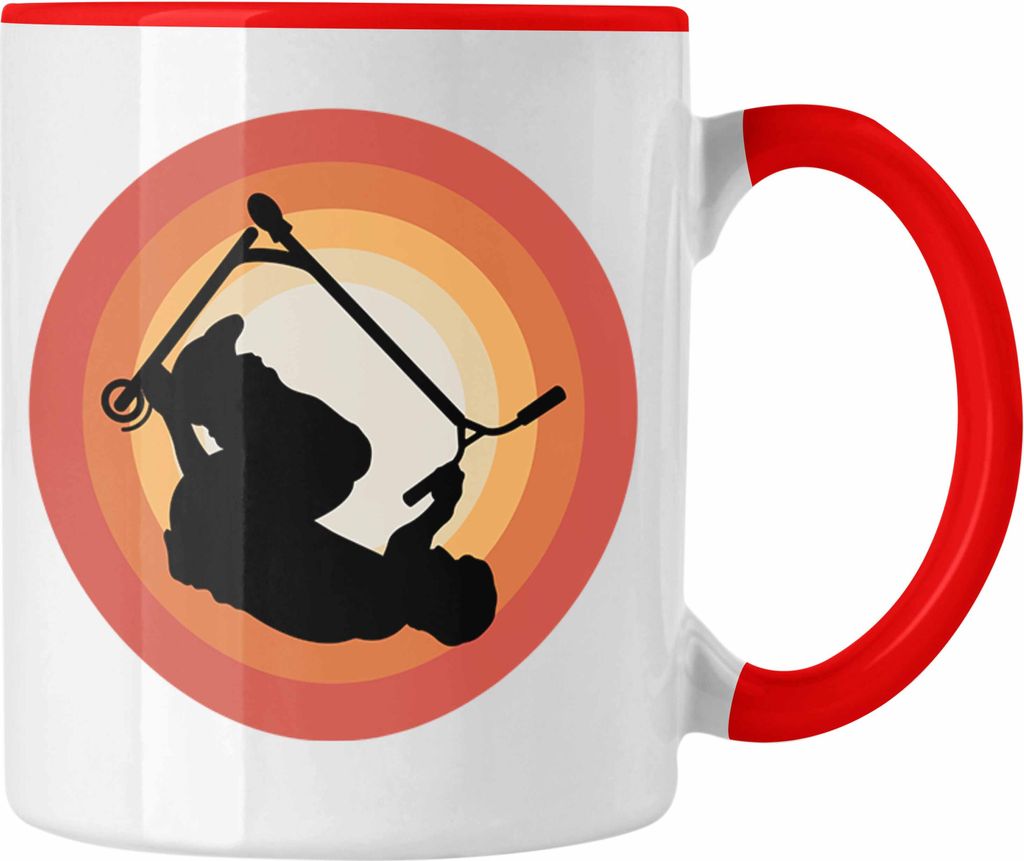 Trendation - Scooter Roller Fahrer Geschenk Tasse Scooterfahrer Geschenkidee Scooting Geschenkidee Jungs Profi Scooterfahrer Pro (Rot)