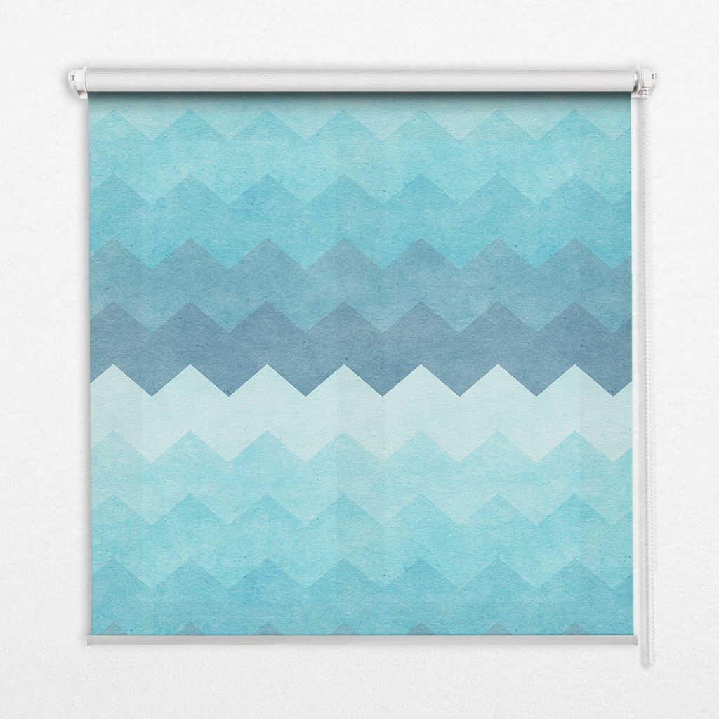 Seitenzug-Rollo Fensterrollo Jalousie - Thermo-Rollo Verdunkelungsrollo - 150x240 cm - Bemalte Berge