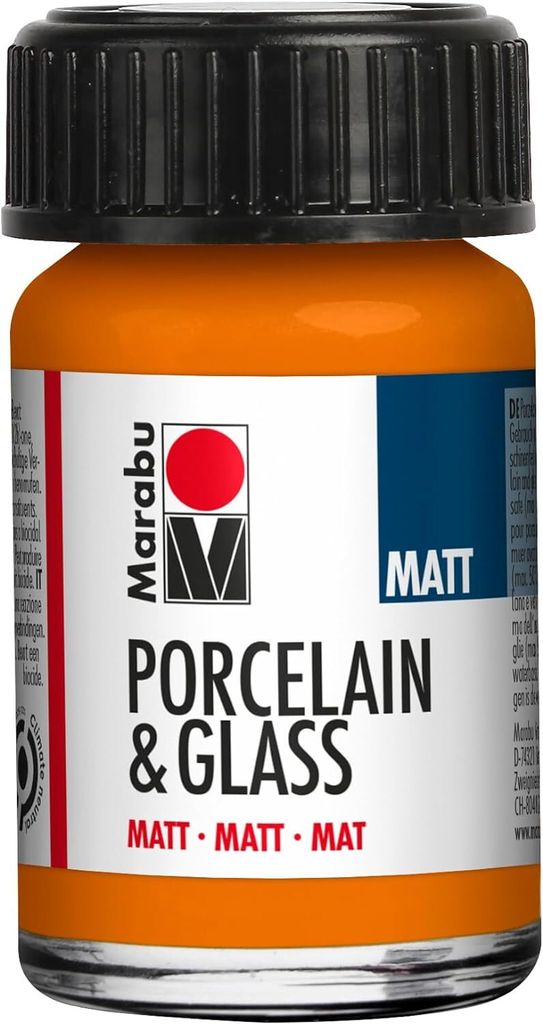 Marabu Farbe "Porcelain & Glass" matt 15 ml orange