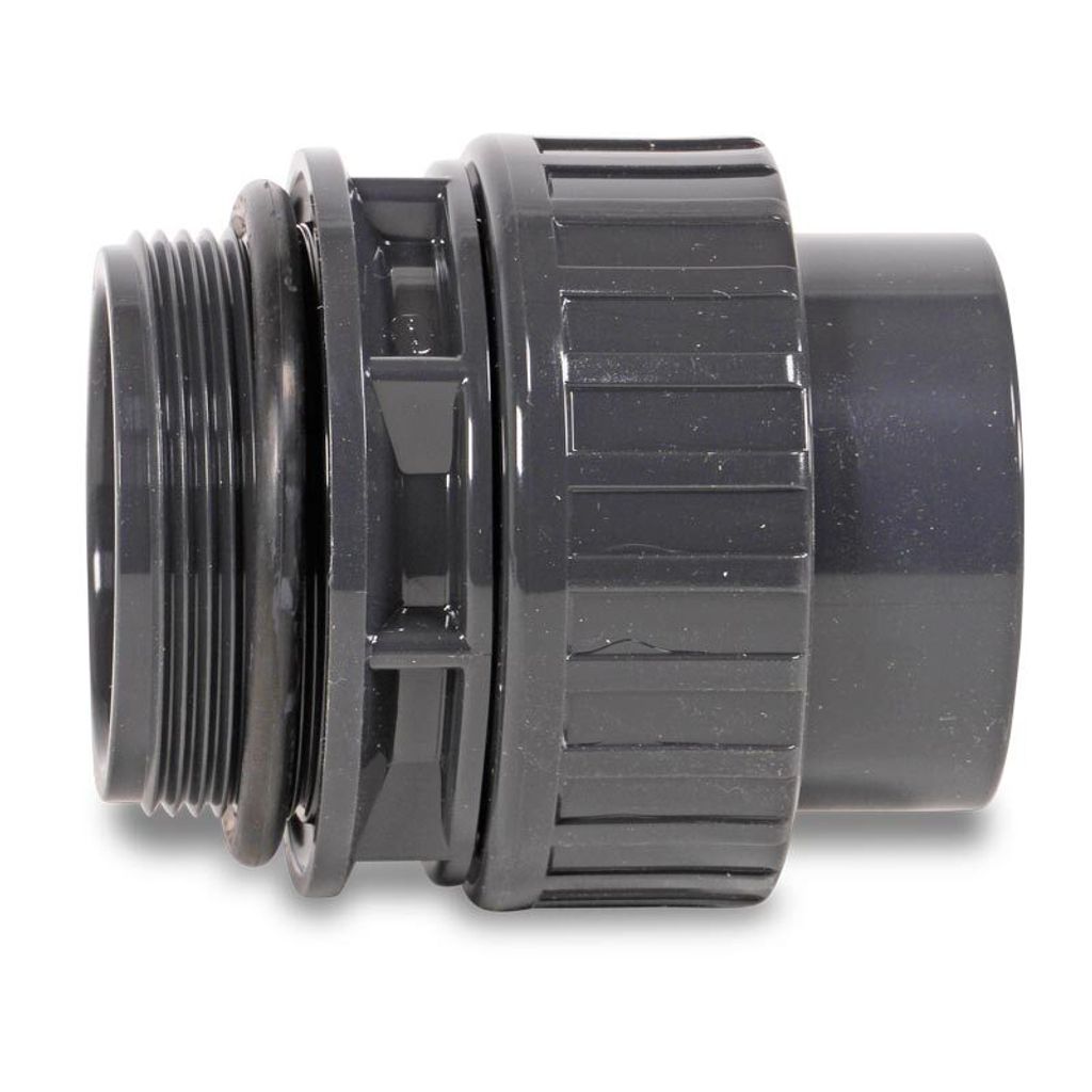 A close-up studio shot of a plumbing fitting.