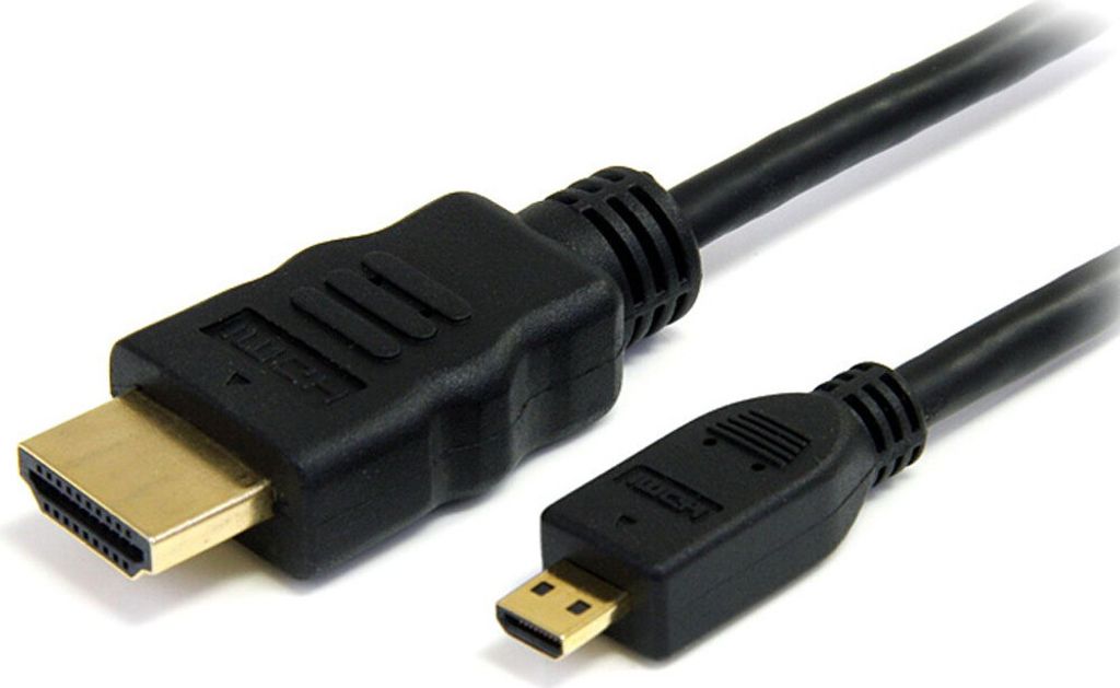 High Speed Micro HDMI Kabel mit Ethernet schwarz