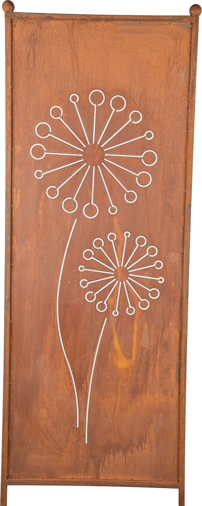 Stele Edelrost XXL Sichtschutz "Pusteblume" H205cm x B64cm Produktbild 