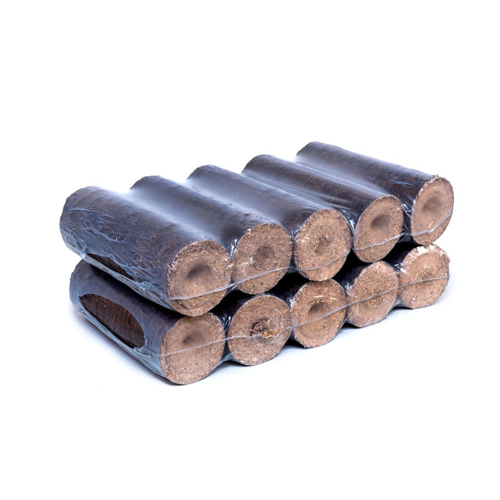 Holzbriketts Nestro 100% Eiche, 20 kg (10+10 kg)– Premium Hartholz Briketts für Kamin & Ofen – Runde Briketts aus Brennholz – Hohe Wärmelei...