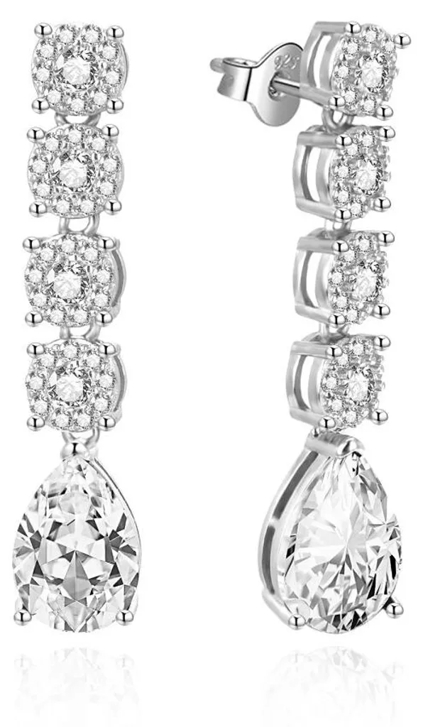 Boucles d'oreilles zircones brillantes AGUP3501 montage haute qualité