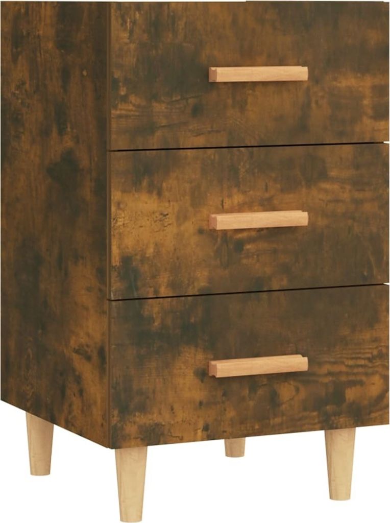 "WINTER SALE"Nachtschrank - Nachttisch - Beistelltisch für Schlafzimmer - Räuchereiche 40x40x66 cm Holzwerkstoff - Nachttische & -schränke NEU80...