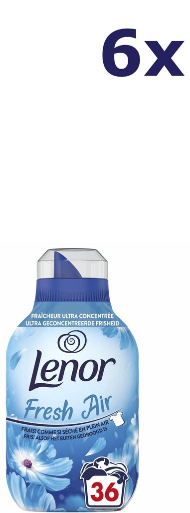 6 x Lenor Adoucissant - 36 x 504 ml - air frais - fraîcheur Image du produit 