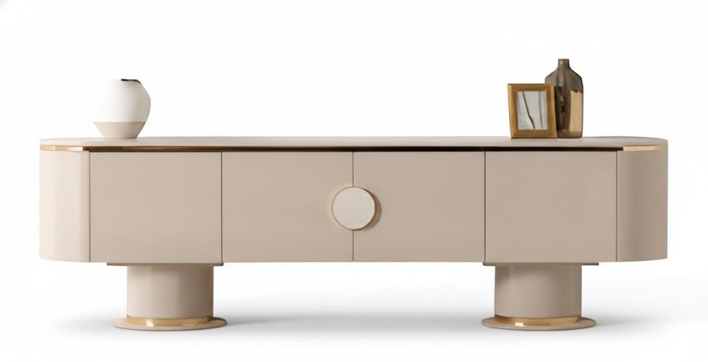Eleganter Sideboard mit modernem Spiegel im minimalistischen Design