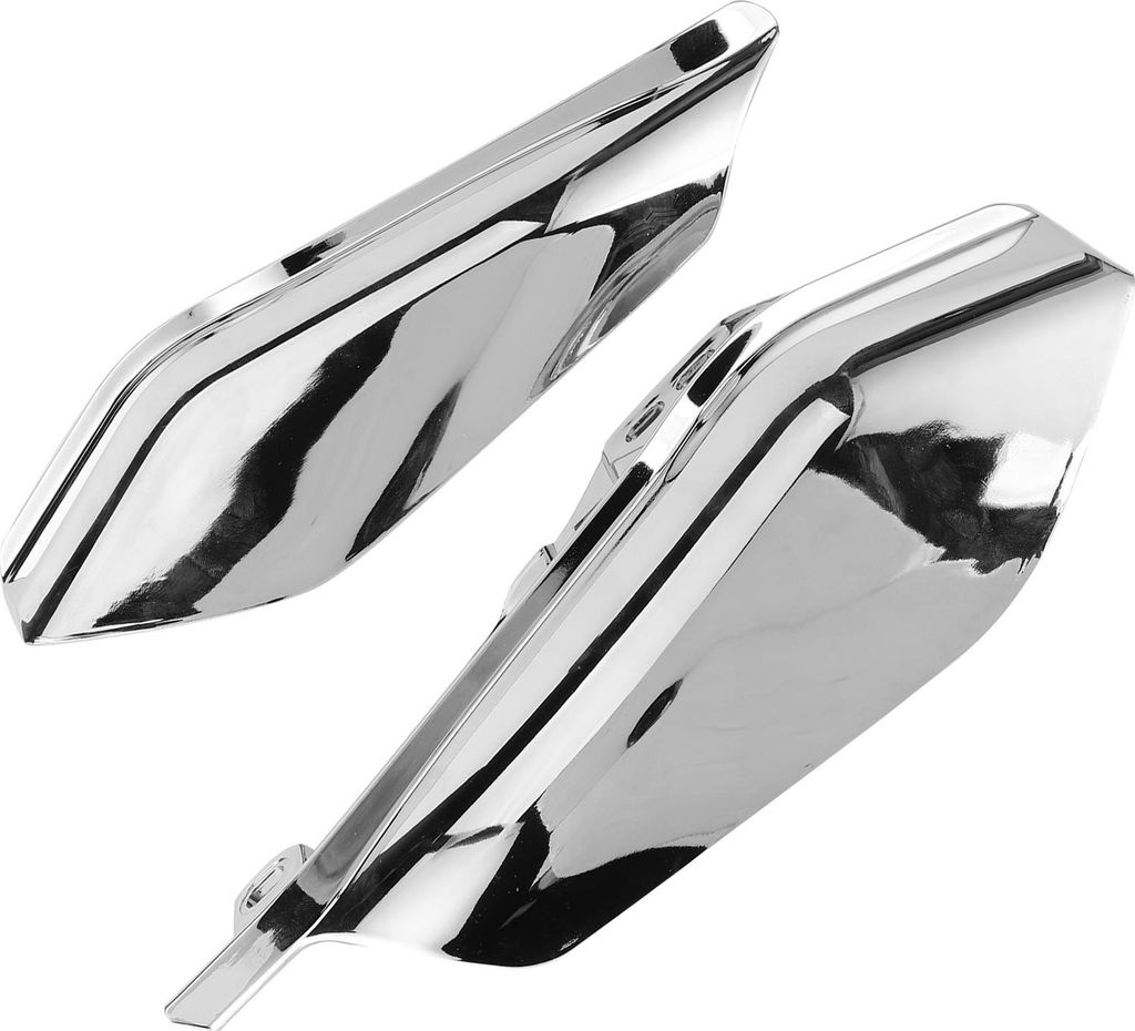 2PCS Air Deflector Trim Hitzeschild Motorradmarke Midframe für Touring- und Trike -Modelle 20092018. (Chrom)