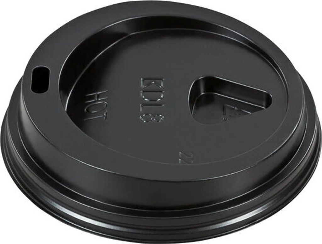 300x Domdeckel schwarz für Pappbecher - "Coffee to go" - 200ml mit 80mm Ø